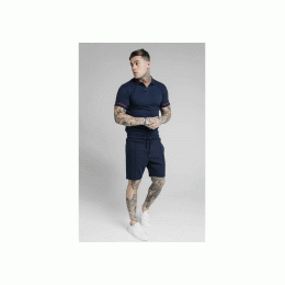 custom Exposed Tape Shorts - Navy